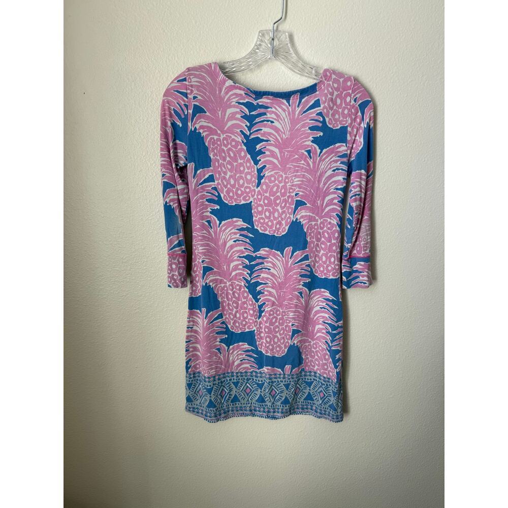 Lilly Pulitzer Sophie Dress Blue Haven Little Flamenco Print Size XS - Picture 3 of 8